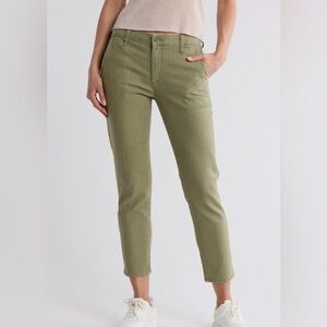AG Adriano Goldschmied Women's Caden Crop Twill Pants Green Sz 27 NWT MSRP $198